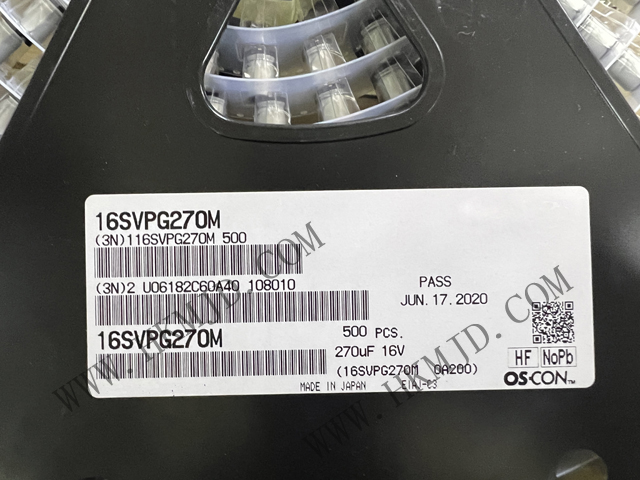出售松下《16SVPG270M》270 μF 16 V 鋁聚合物電容器 徑向，Can - SMD