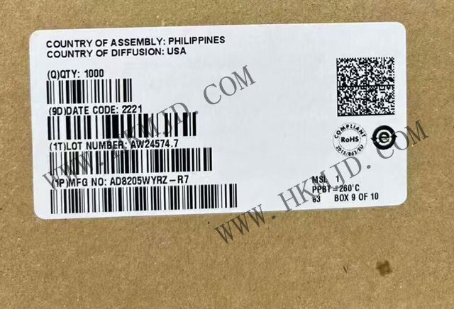 亞德諾(ADI) AD8205WYRZ AD8205 單電源差動(dòng)放大器，提供8引腳SOIC封裝