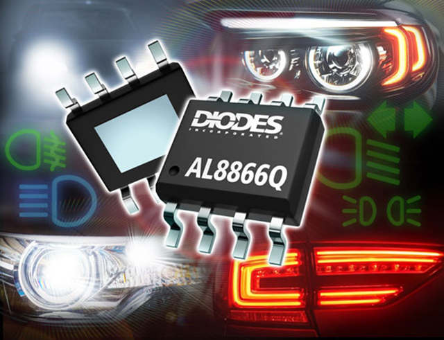 Diodes宣布推出AL8866Q LED 驅(qū)動器，擴(kuò)大符合汽車標(biāo)準(zhǔn)的產(chǎn)品組合。
