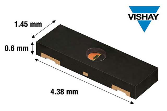 Vishay發(fā)布業(yè)界首款符合AEC-Q100標準的矩形環(huán)境光傳感器---VEML4031X00