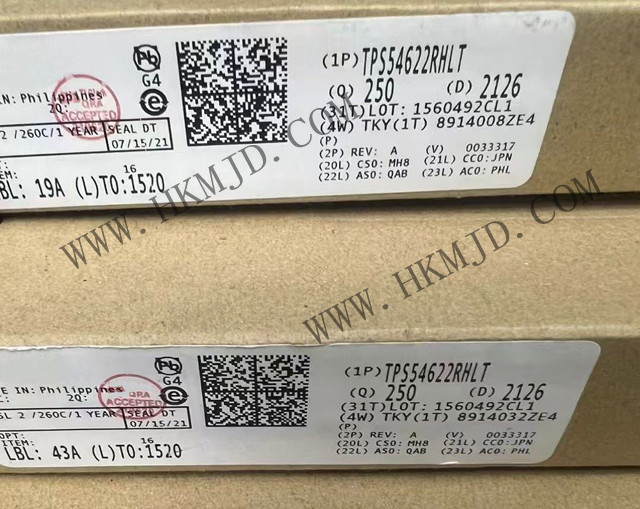 現(xiàn)貨供應(yīng)TI TPS54622RHLT 同步 SWIFT? 降壓轉(zhuǎn)換器，采用 VQFN 封裝