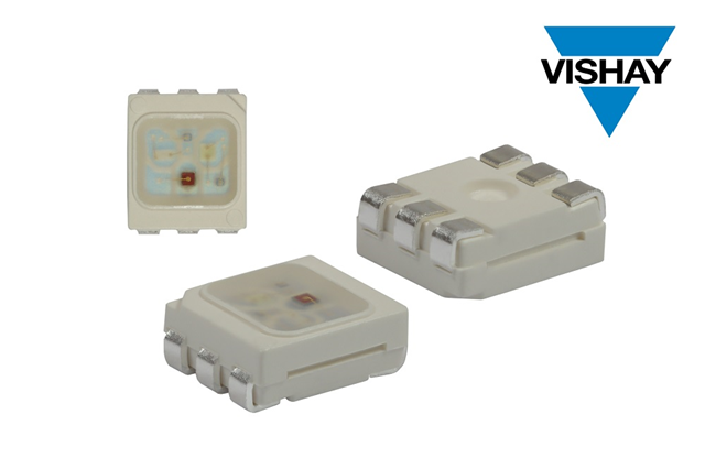 Vishay推出用于車內(nèi)照明、RGB顯示屏和背光的新款三色LED