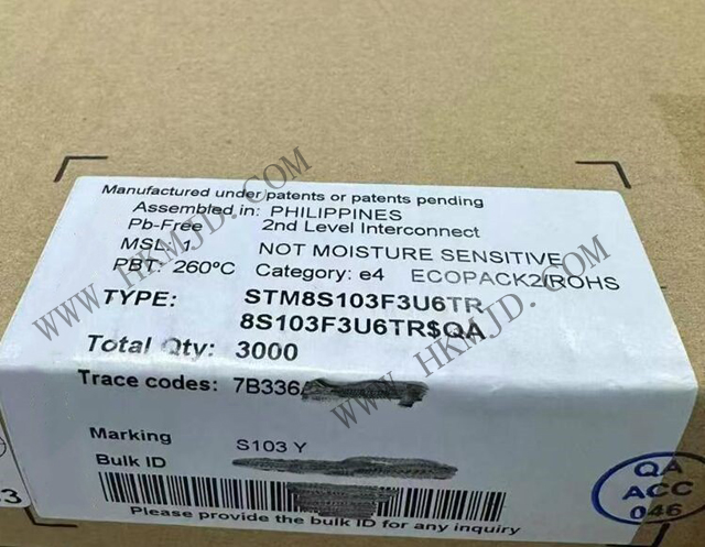 現(xiàn)貨供應(yīng)意法半導體STM8S103F3U6TR 8位微控制器芯片，原裝正品